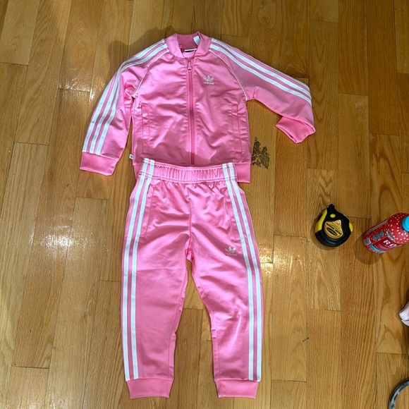 adidas Other - Adidas girls bubblegum pink track suit